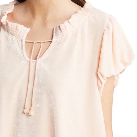 NWT Free People Terese Velour Crop Top - Pink Tint - Picture 6 of 12